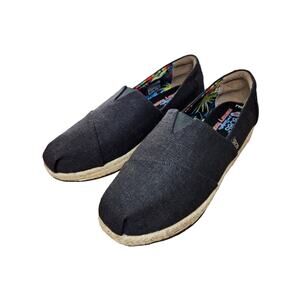 BOBS from Skechers High Jinx espadrille platform wedges black women's size 8.5